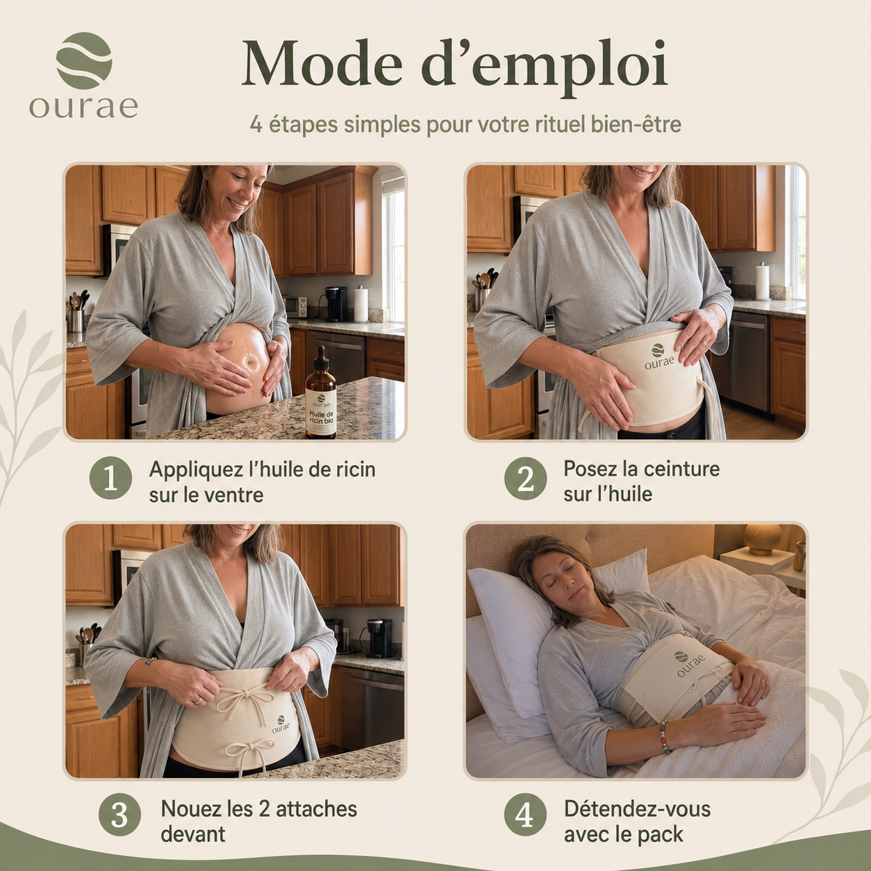 Routine détox à l'huile de ricin