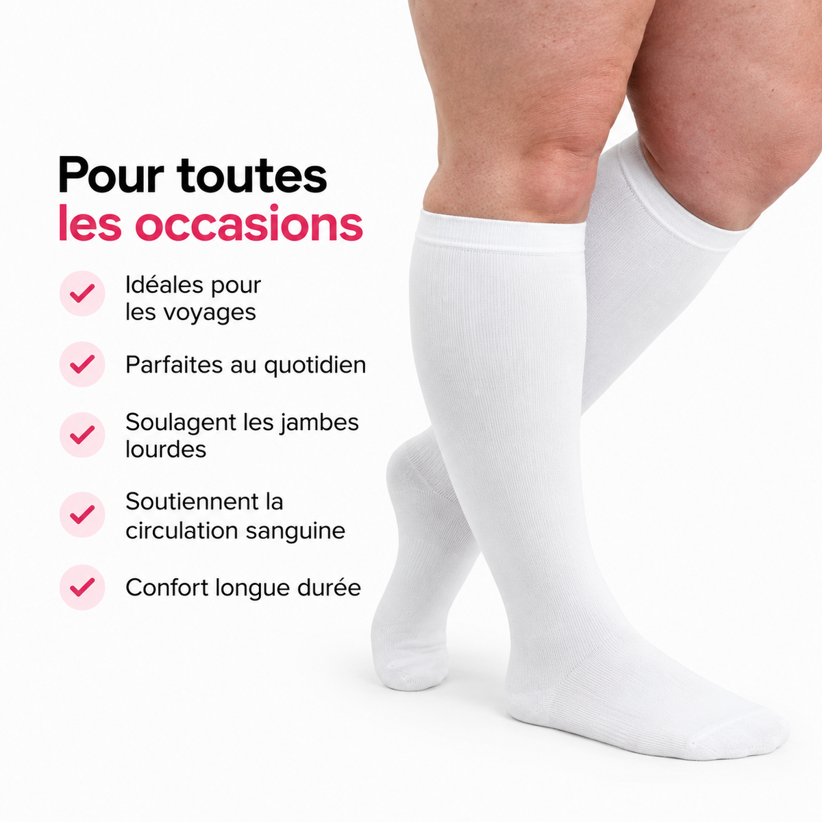 Chaussettes de compression en bambou