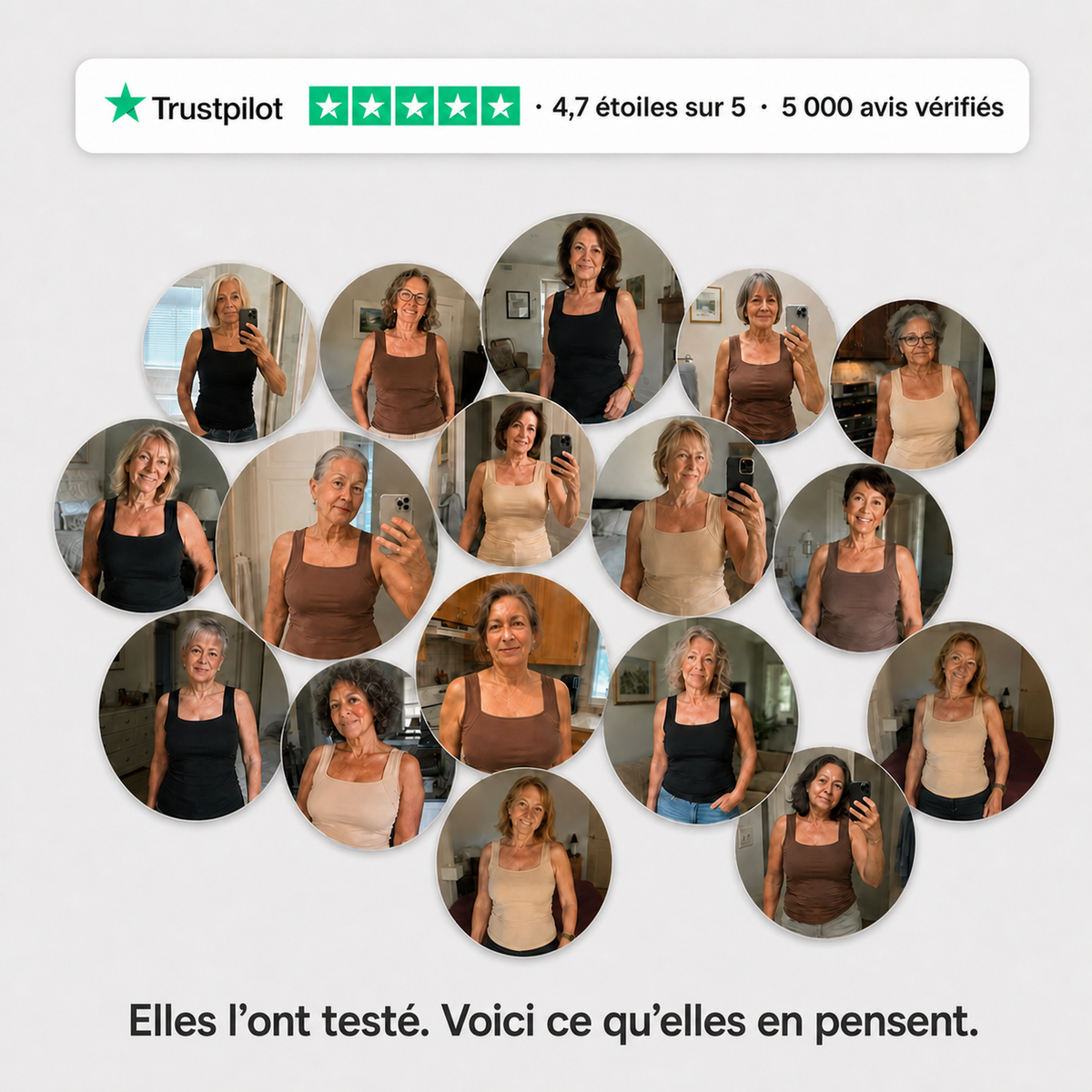 Débardeur à Maintien Intégré  Sans Soutien-Gorge