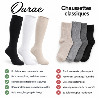 Chaussettes de compression en bambou